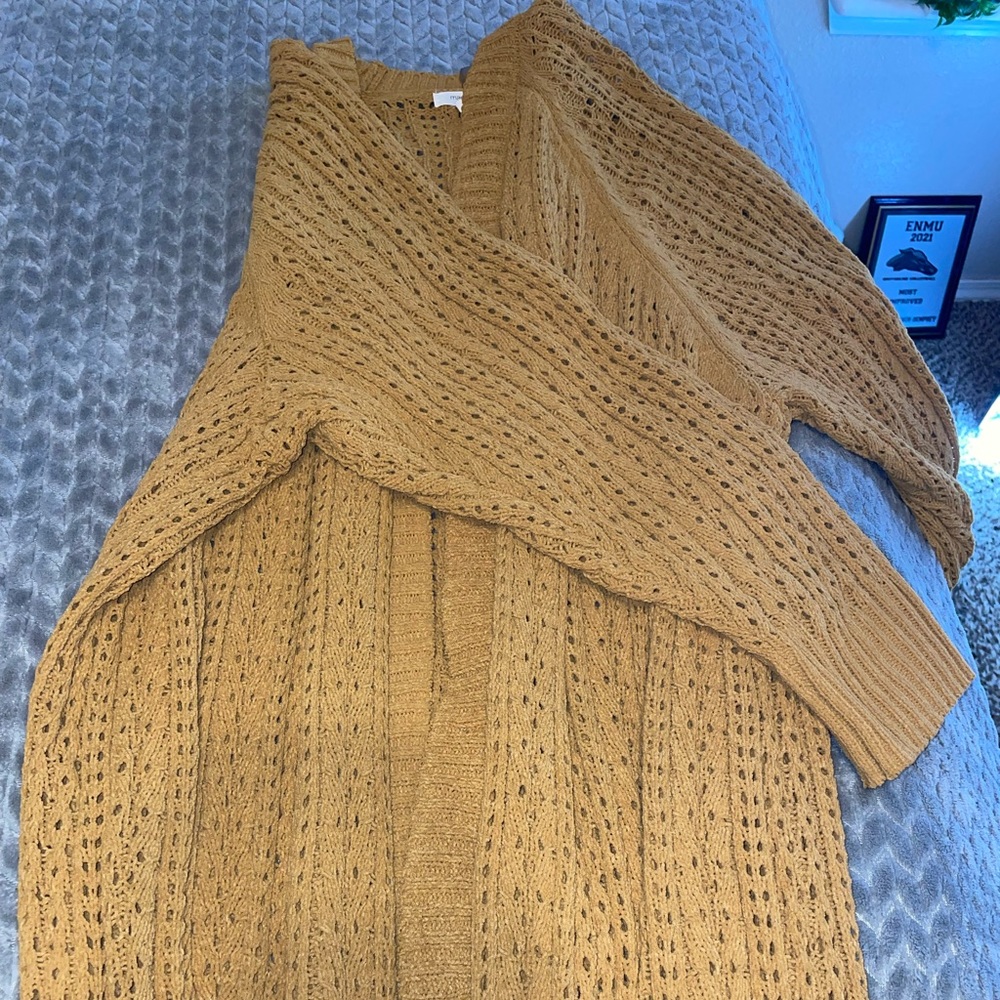 Maurice’s Yellow Knit Cardigan Size 4